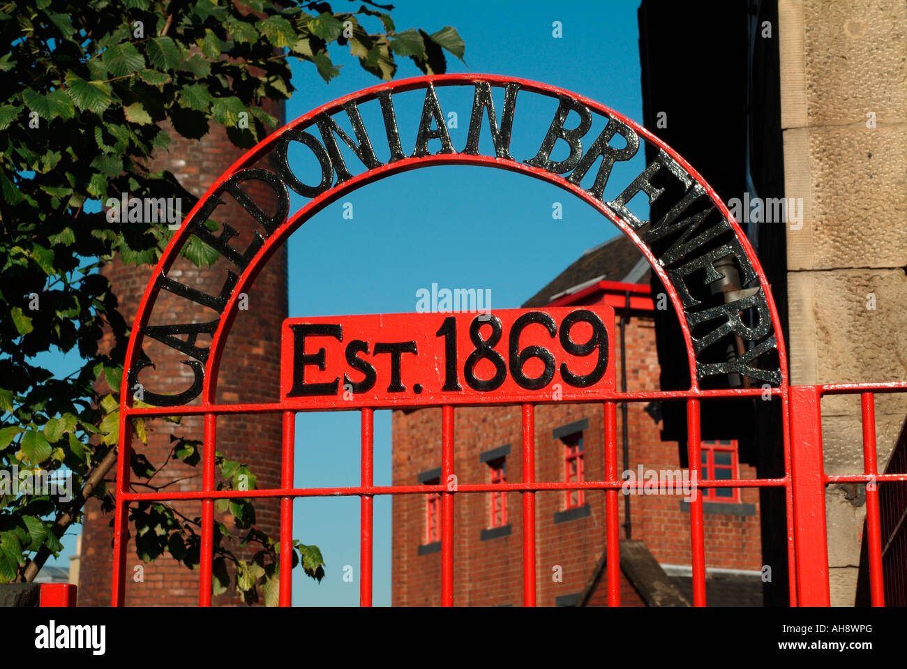 A side gate to the Caledonian Brewery, Edinburgh Stock Photo