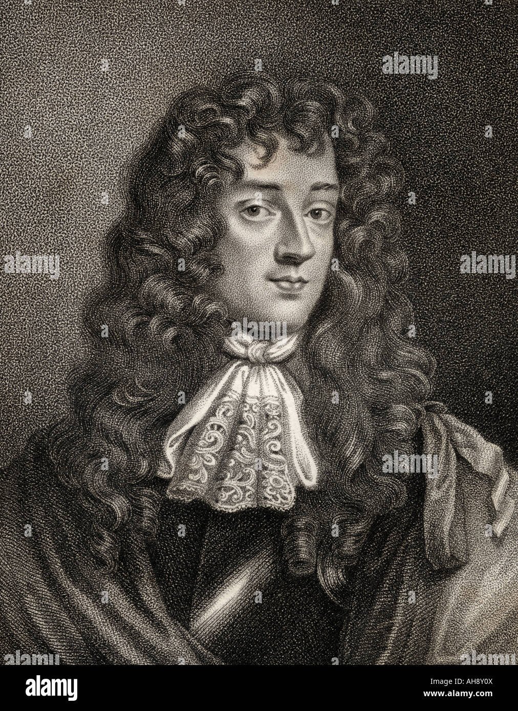 John Wilmot, 2nd Earl of Rochester, 1647 - 1680. English libertine and writer of satirical and bawdy poetry. Stock Photo