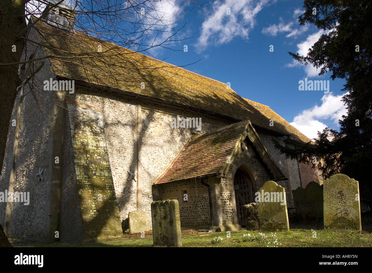 Very Village Old Church at Corhampton Hampshire England UK Stock Photo ...