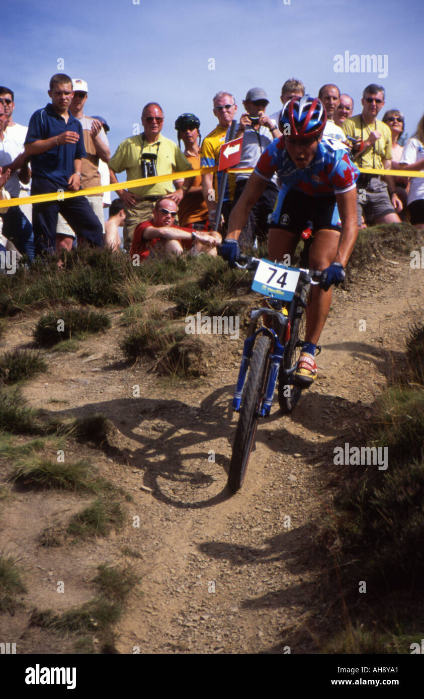 Mountain bike race at Commonwealth Games Manchester 2002 Stock Photo