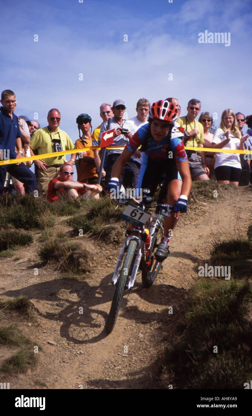 Mountain bike race at Commonwealth Games Manchester 2002 Stock Photo