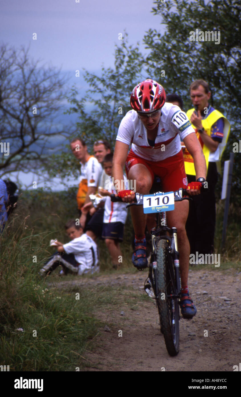 Mountain bike race at Commonwealth Games Manchester 2002 Stock Photo