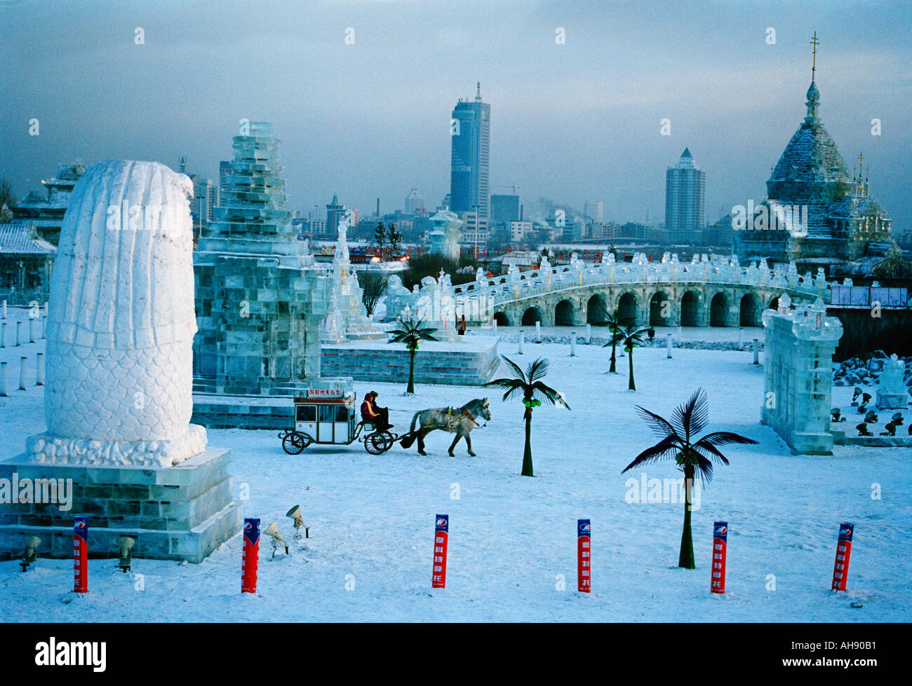 Ice and snow city Harbin China Stock Photo - Alamy
