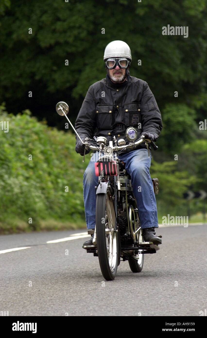 Banbury vintage motorbike run UK Stock Photo Alamy