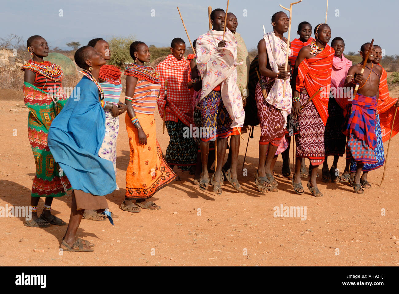 Traditional red shuka robe hi-res stock photography and images - Alamy