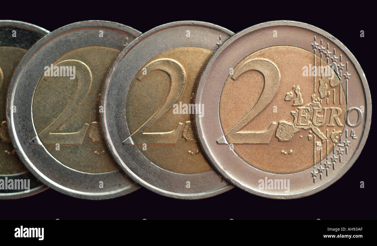 Euro Coins Stock Photo