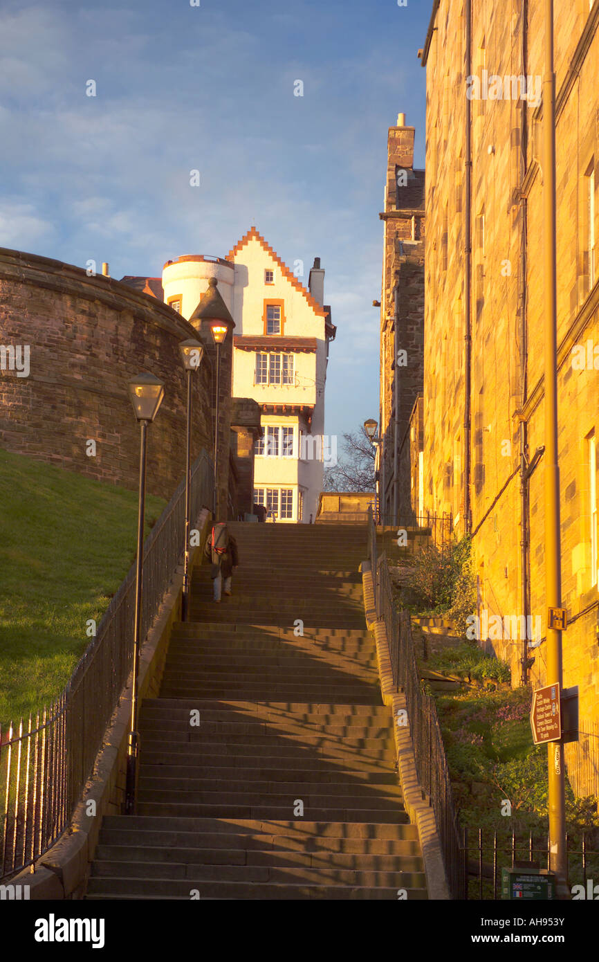 Edinburgh Steps, from Castle Terrace, Scotland Stock Photo Alamy