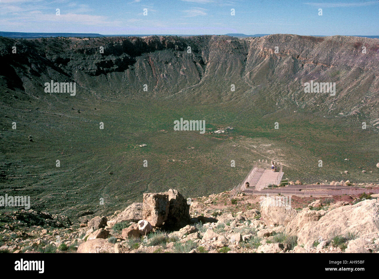 Meteor impact crater near Flagstaff Arizona USA Stock Photo