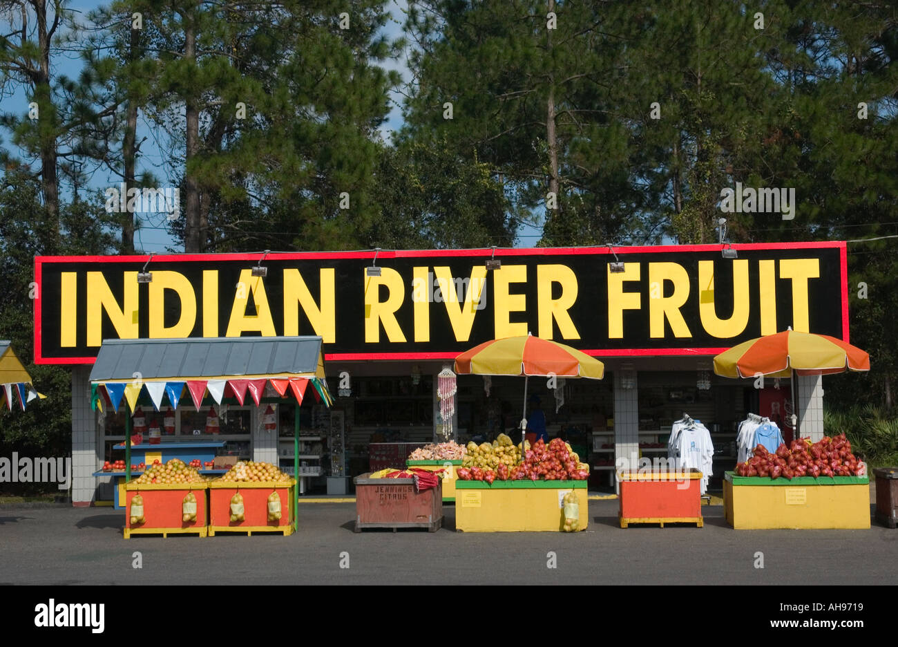 Indian River Roadside Fruit Stand Florida USA Stock Photo Alamy