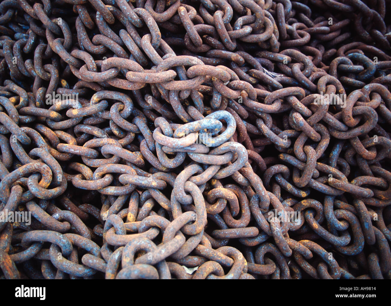 Rusty Chain Links Stock Photo