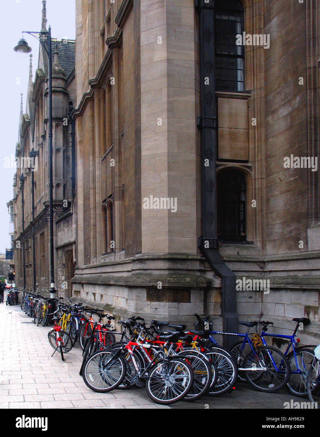 Cycle Parking High Street Oxford Stock Photo Alamy