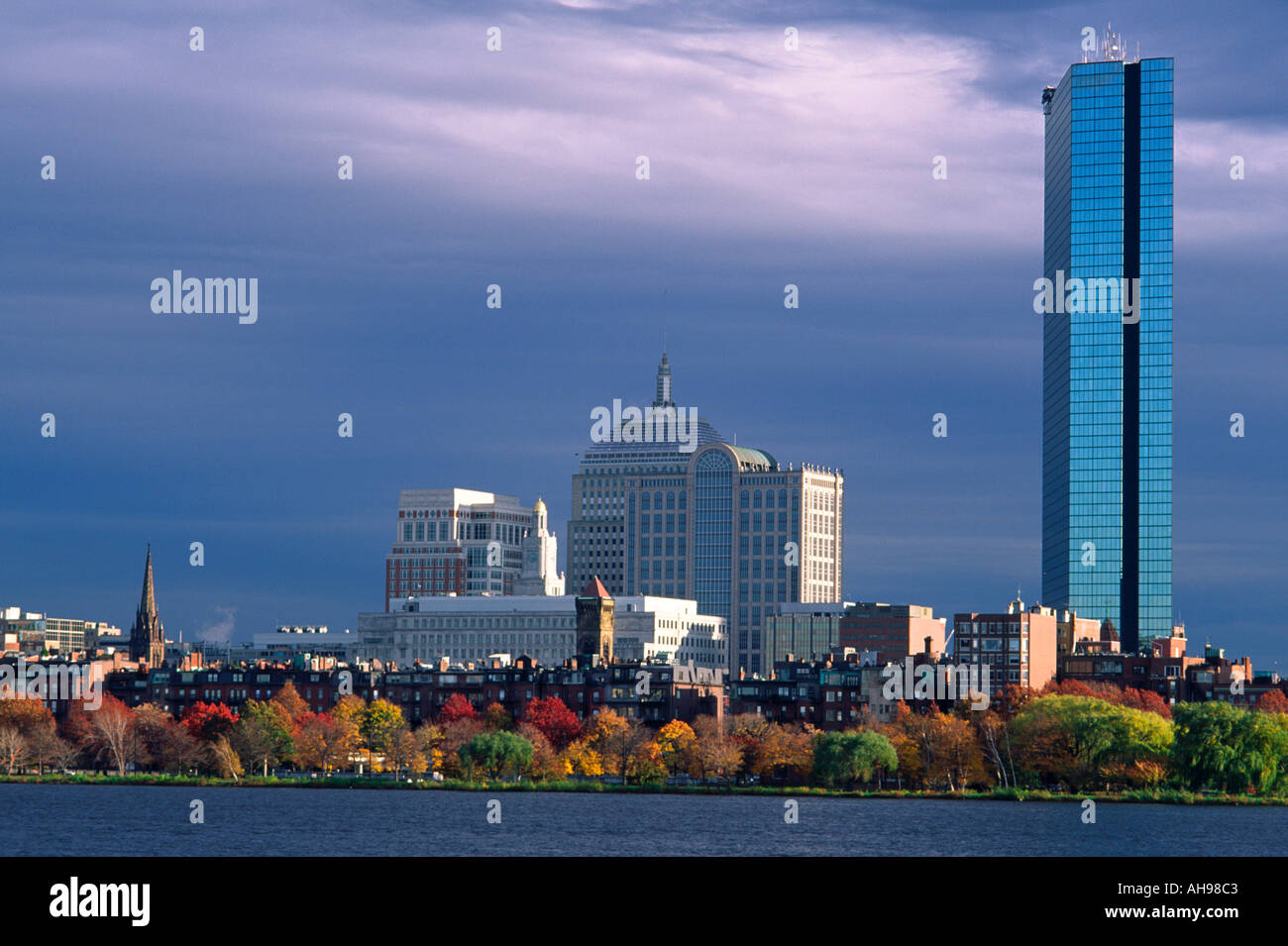 Back Bay, Boston, the John Hancock Tower Stock Photo Alamy
