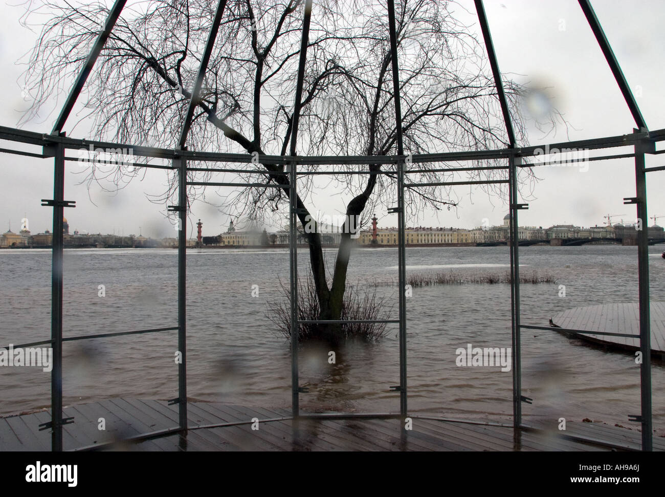 Flooding in S.Petersburg. Stock Photo