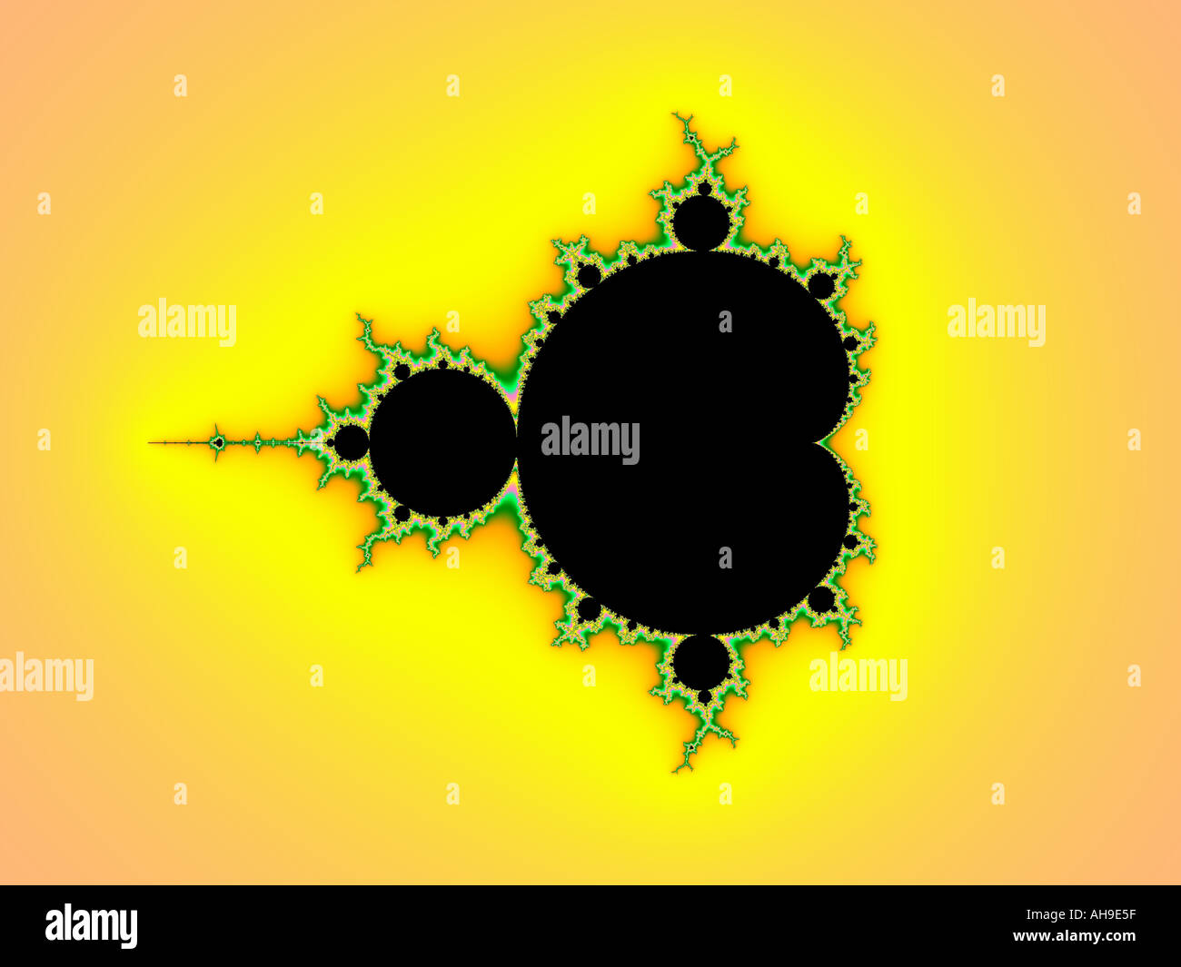 Fraktal Mandelbrot quantity and applemale Stock Photo