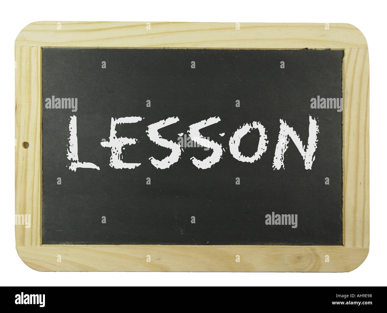 Chalk board with the label lession Symbol for school learning and ...