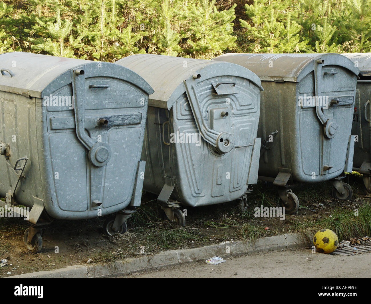 Impressions of a recycling of waste plant and a garbage depot Stock