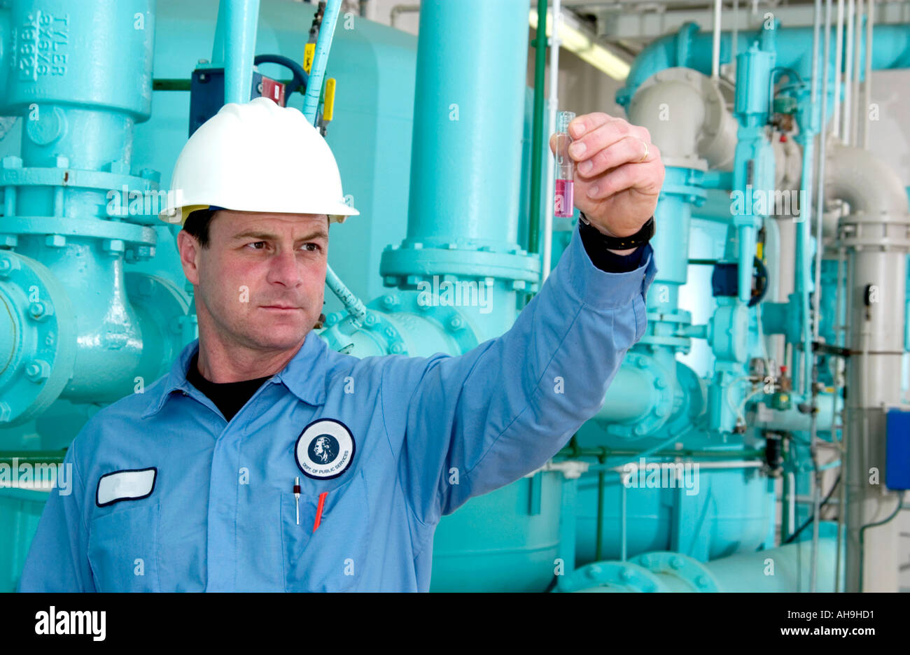Water Department technician Stock Photo Alamy