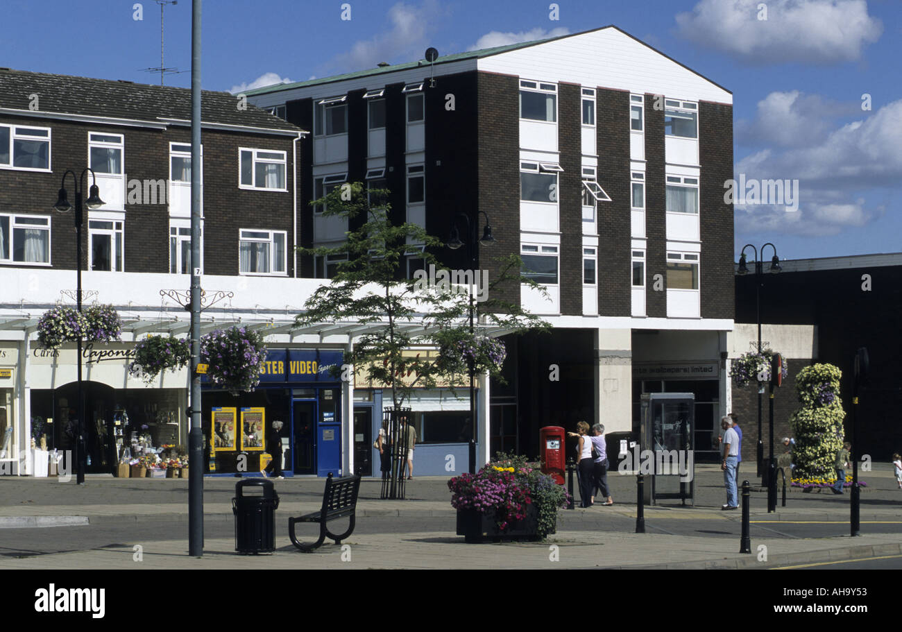 Town centre at Abbey End, Kenilworth, Warwickshire, England, UK Stock