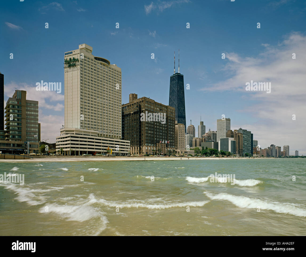 Chicago Illinois USA on shores of Lake Michigan Stock Photo - Alamy