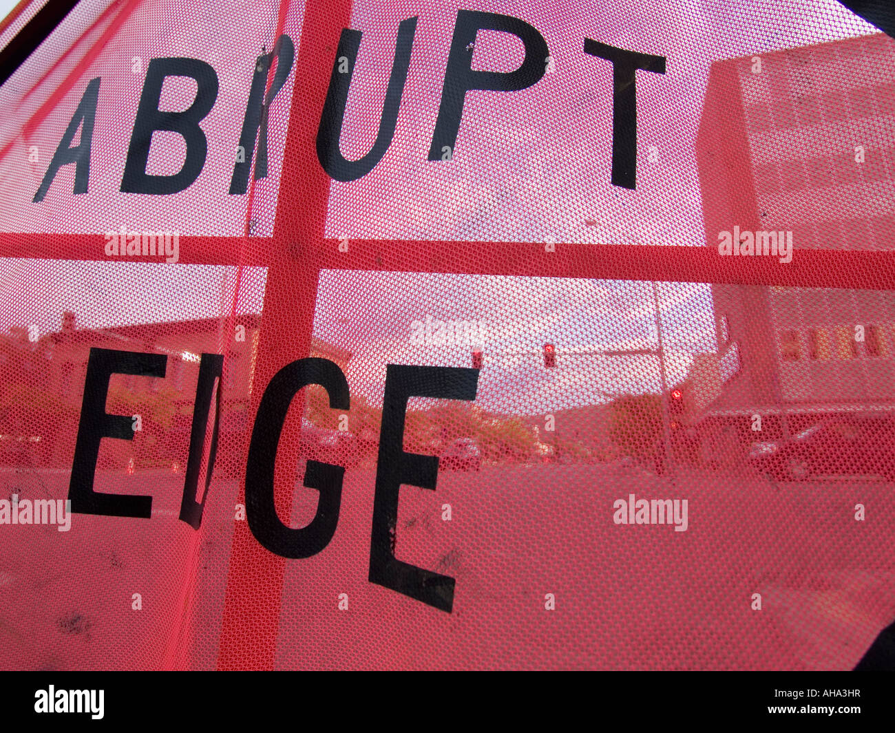 Highway workers warning signs Stock Photo - Alamy