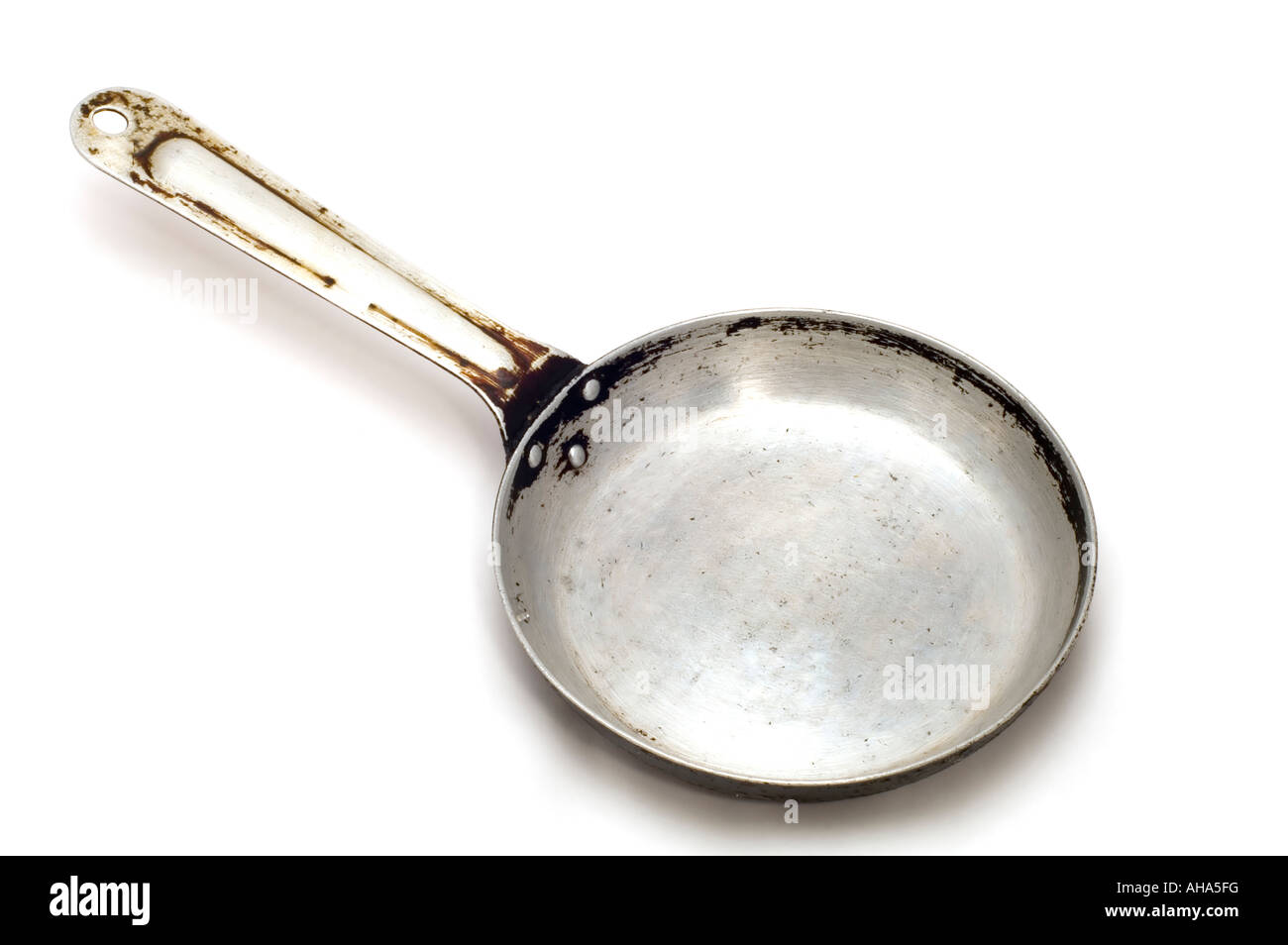 series object on white kitchen utensil OLd frying pan Stock Photo Alamy