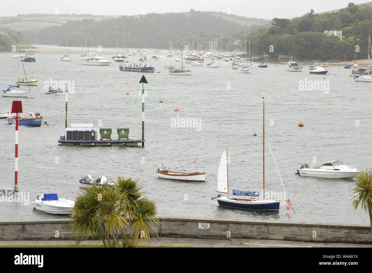 Harbour and Garbage Cans, Devon, England, UK Stock Photo Alamy