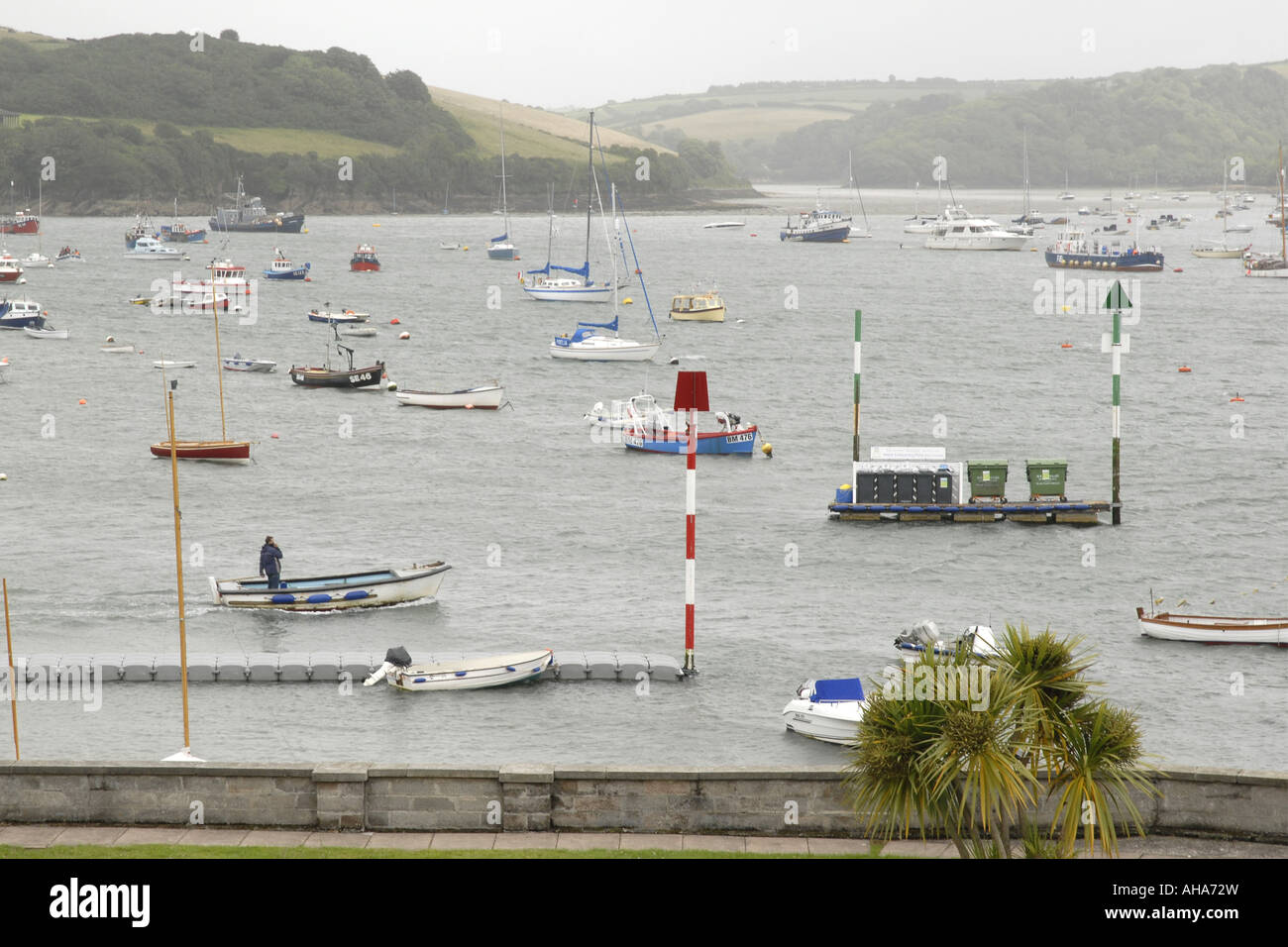 Harbour and Garbage Cans, Devon, England, UK Stock Photo Alamy