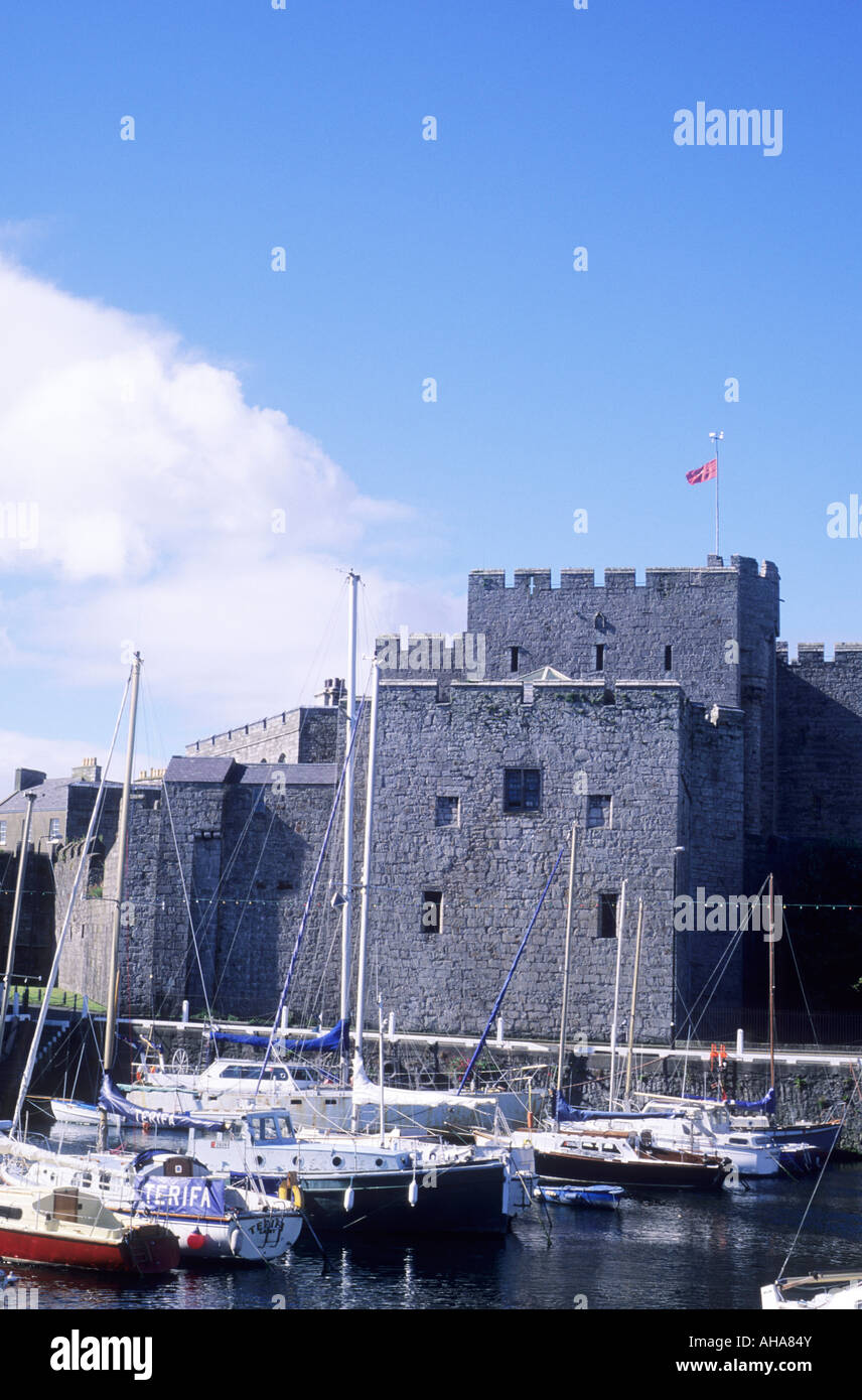 Castle Rushen Castletown Isle of Man UK Harbour Stock Photo