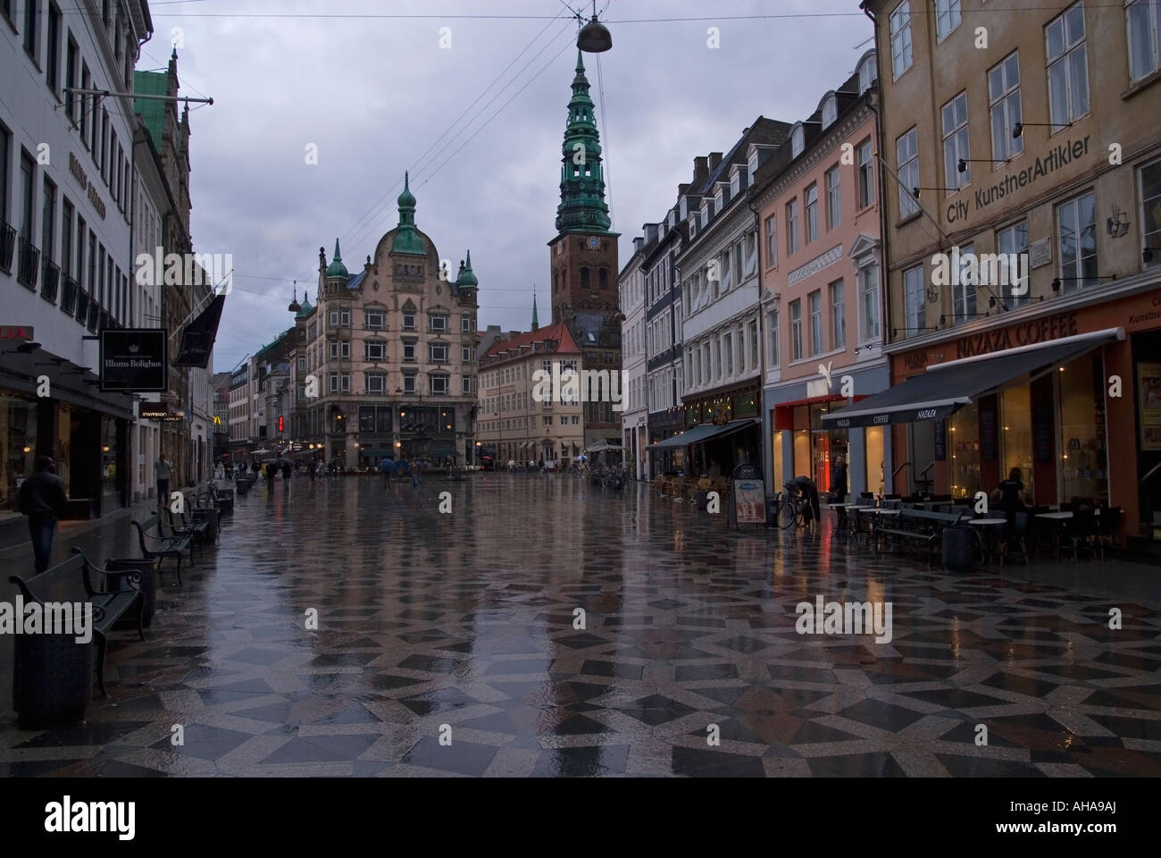 Copenhagen a rainy day Stock Photo Alamy