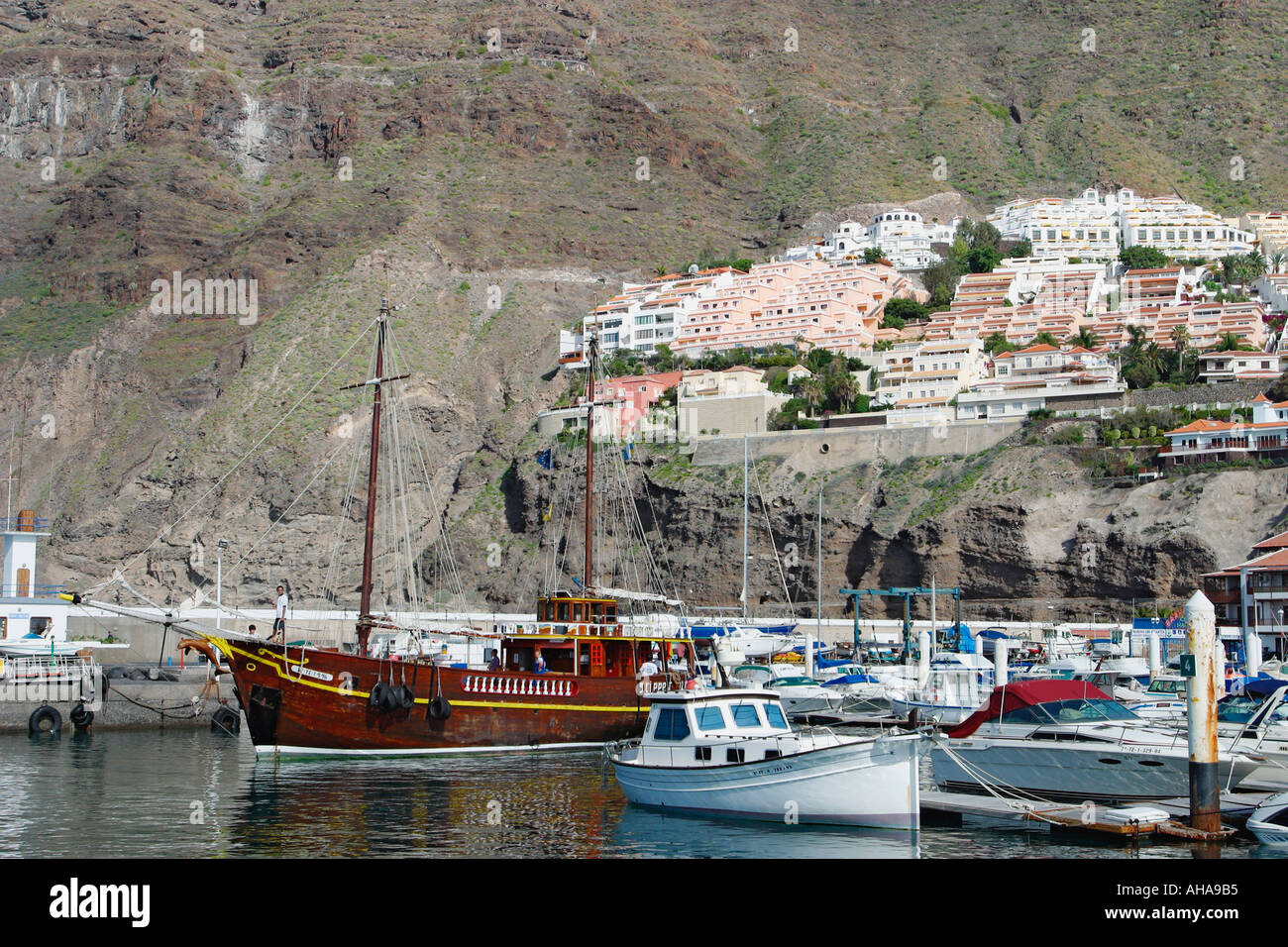 Marina Puerto de Santiago Tenerife Canary Islands Spain Stock Photo