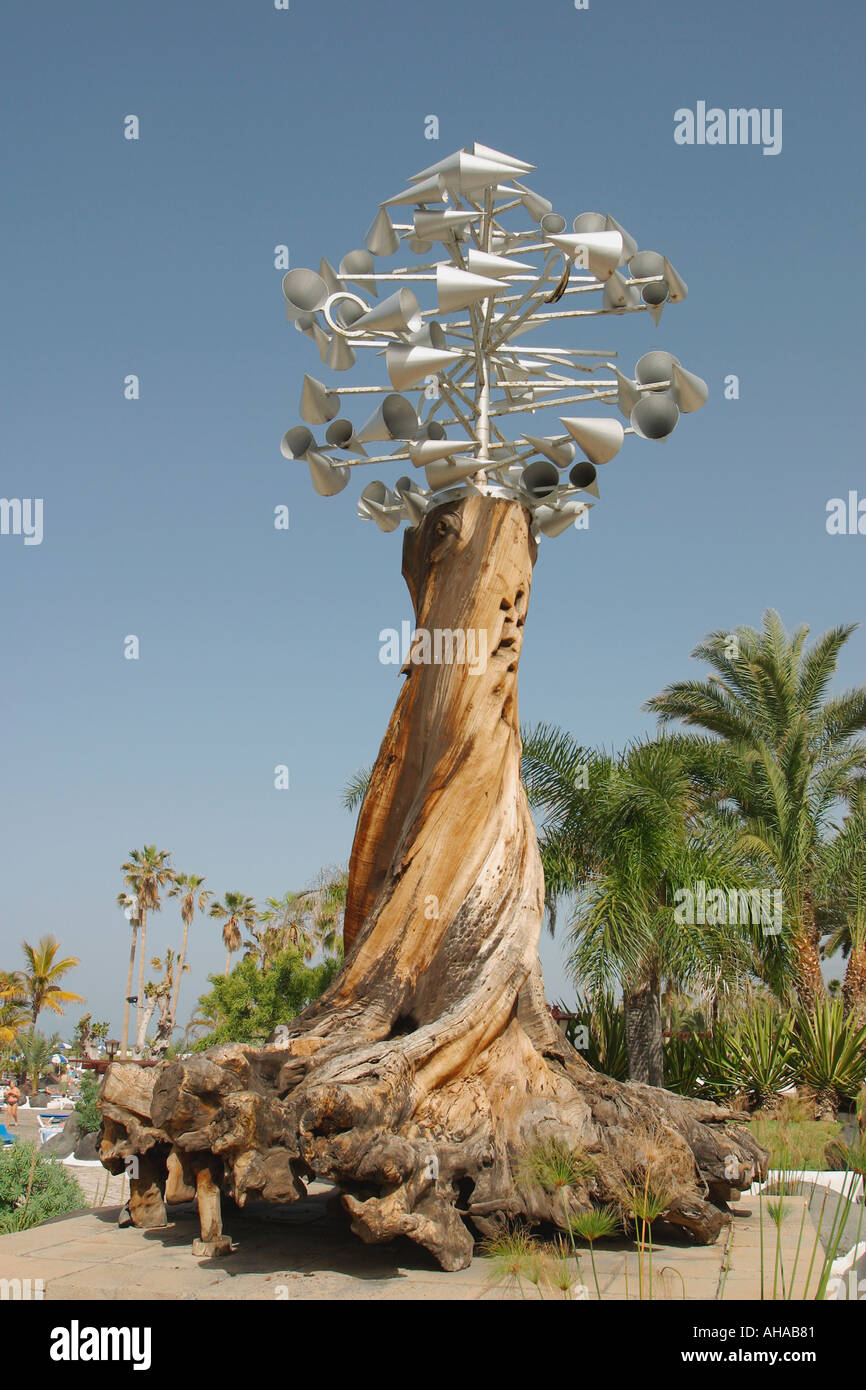 Sculpture by Cesar Manrique Lago Martianez Puerto de la Cruz Tenerife  Canary islands Spain Stock Photo - Alamy