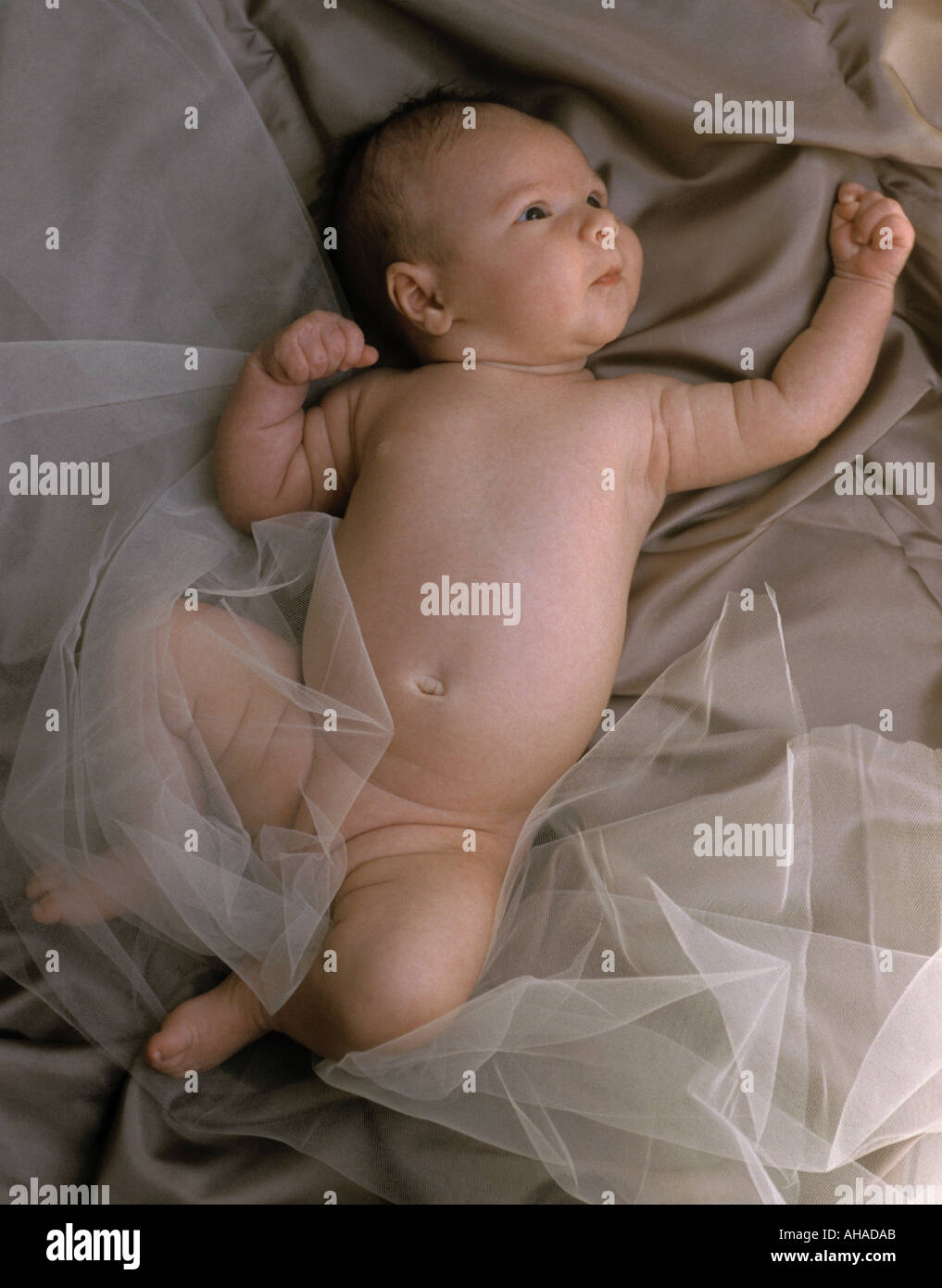 Baby with Lace Stock Photo
