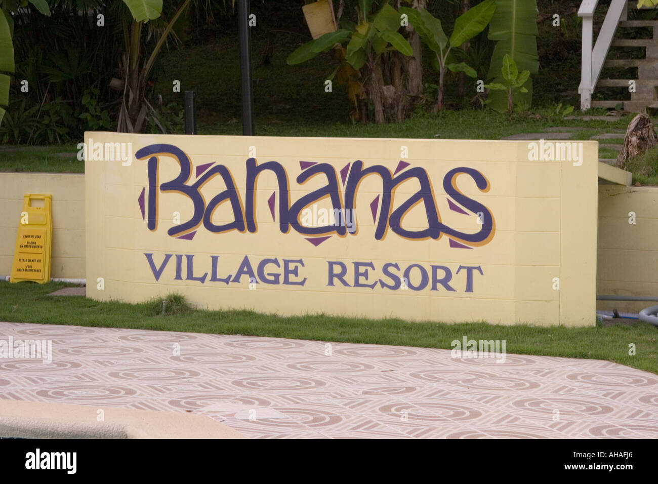 Bananas Village Resort Isla Grande Colon Panama Stock Photo