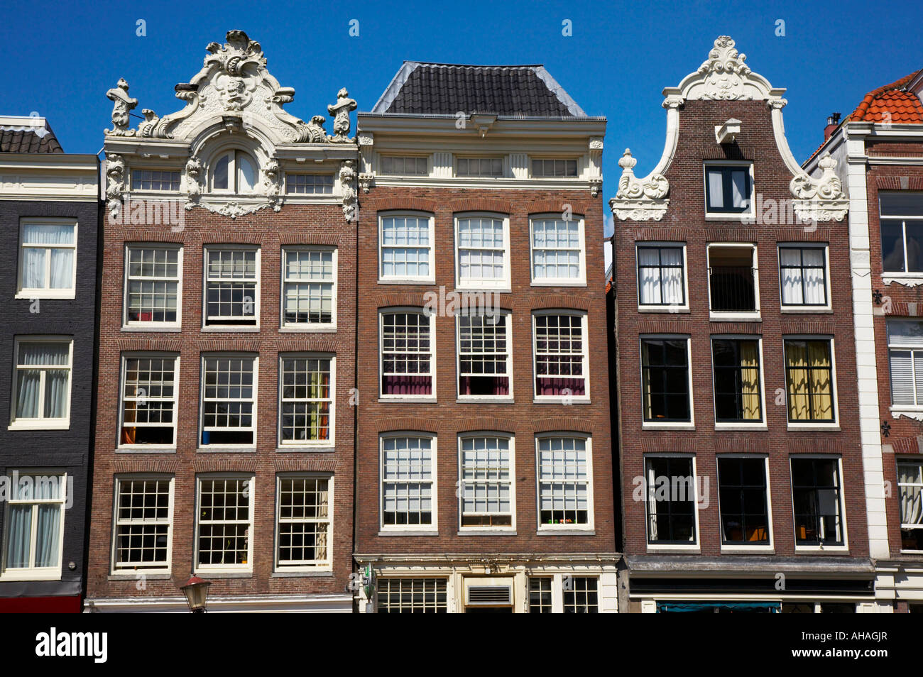 Town houses in the Jordaan district of central Amsterdam Stock Photo Alamy