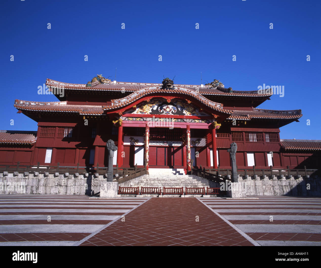 Shuri Castle Naha UNESCO world heritage site Stock Photo
