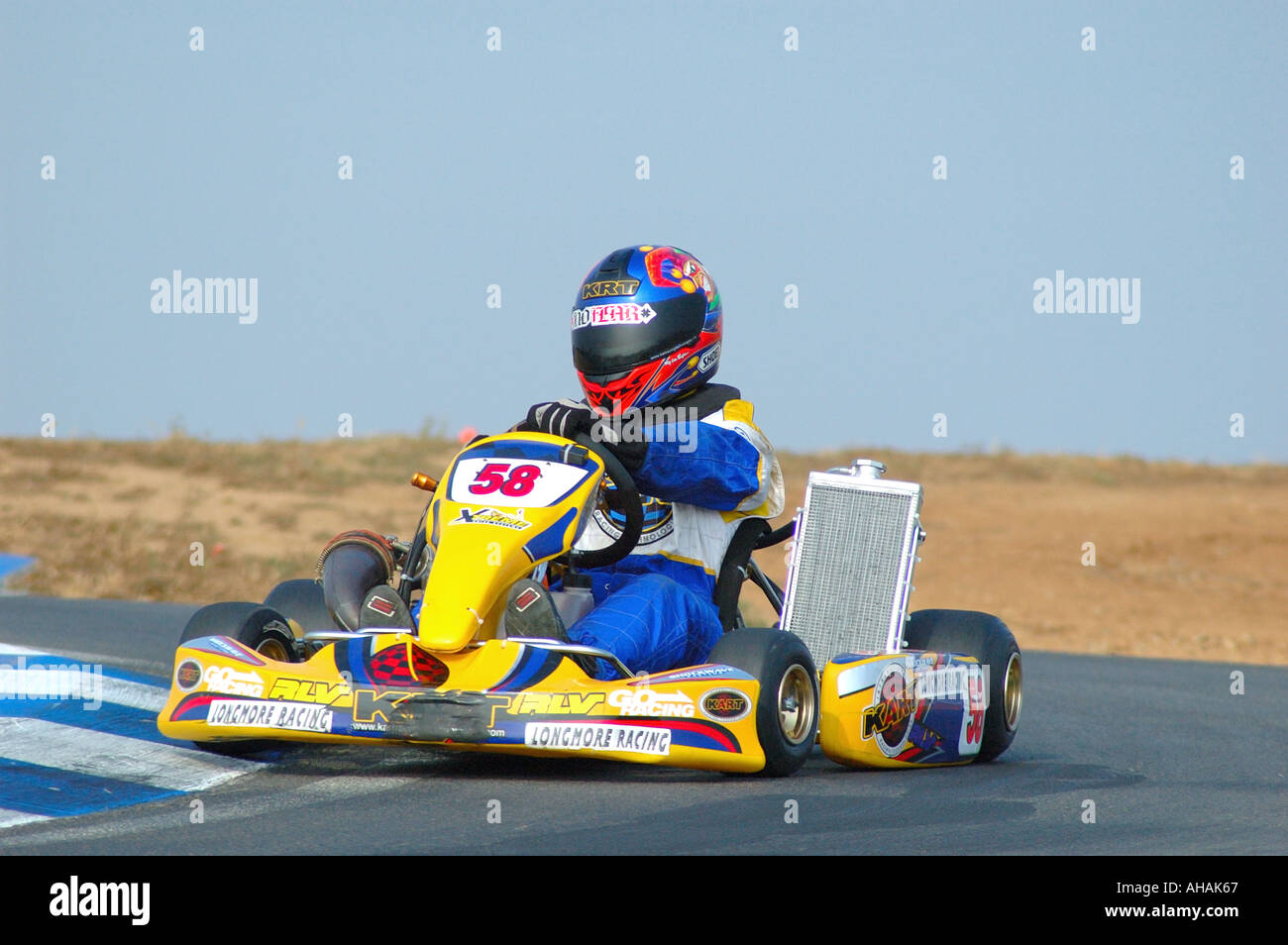 A shifter kart racer at Moran Speeday in California Stock Photo