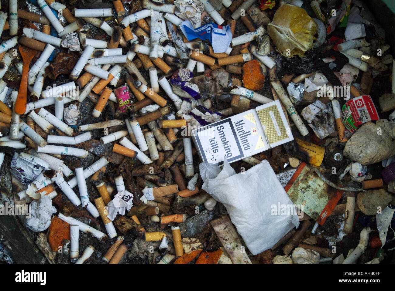 Cigarette butts in bin hires stock photography and images Alamy