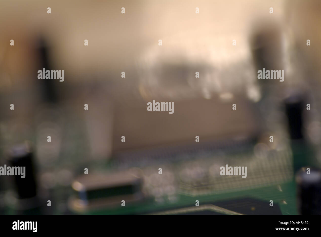 Electronic integrated circuit on a computer usb board Stock Photo