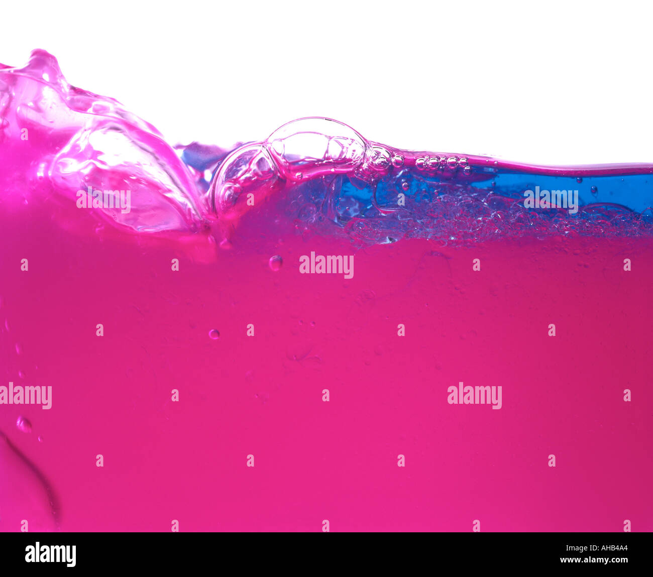 coloured liquid with bubbles Stock Photo Alamy
