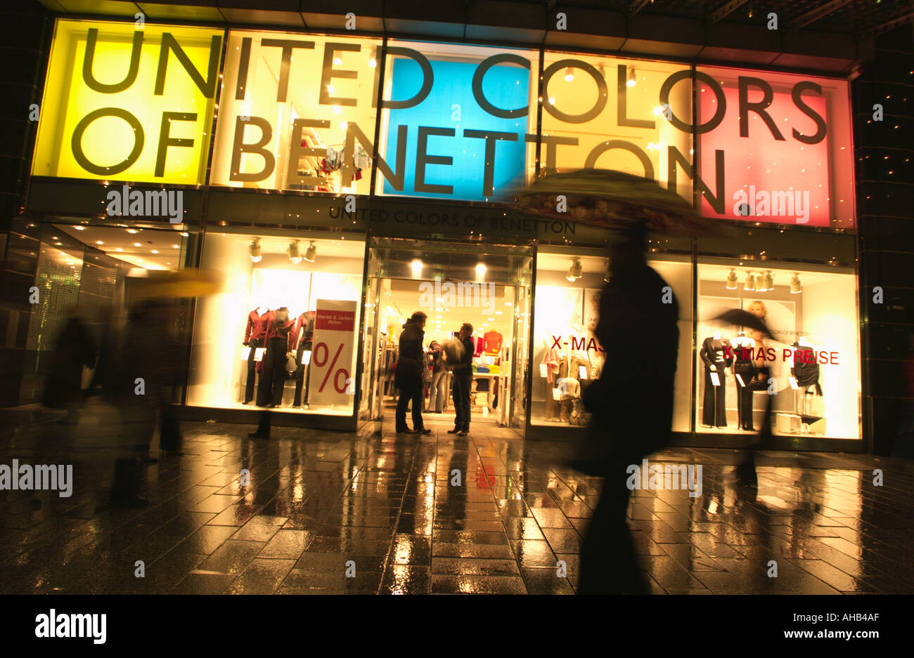 Benetton store at the shopping mile Koenigsallee in Duesseldorf Germany  Stock Photo