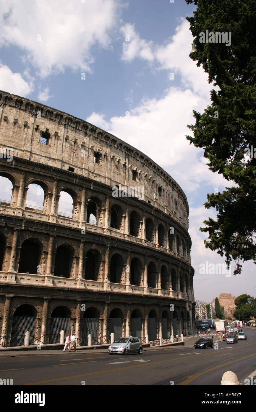 Exterior view of The Colosseum in Rome Italy Stock Photo