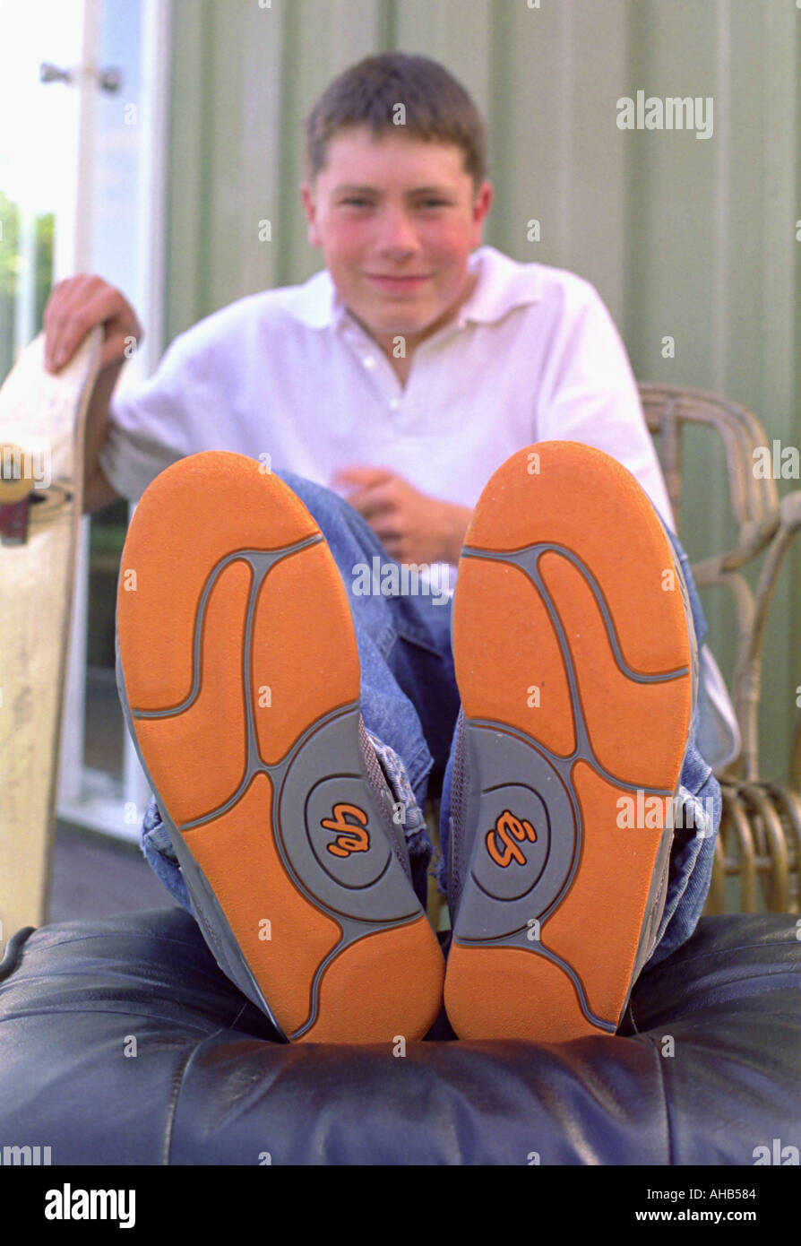 youth in skateboard shoes Stock Photo Alamy
