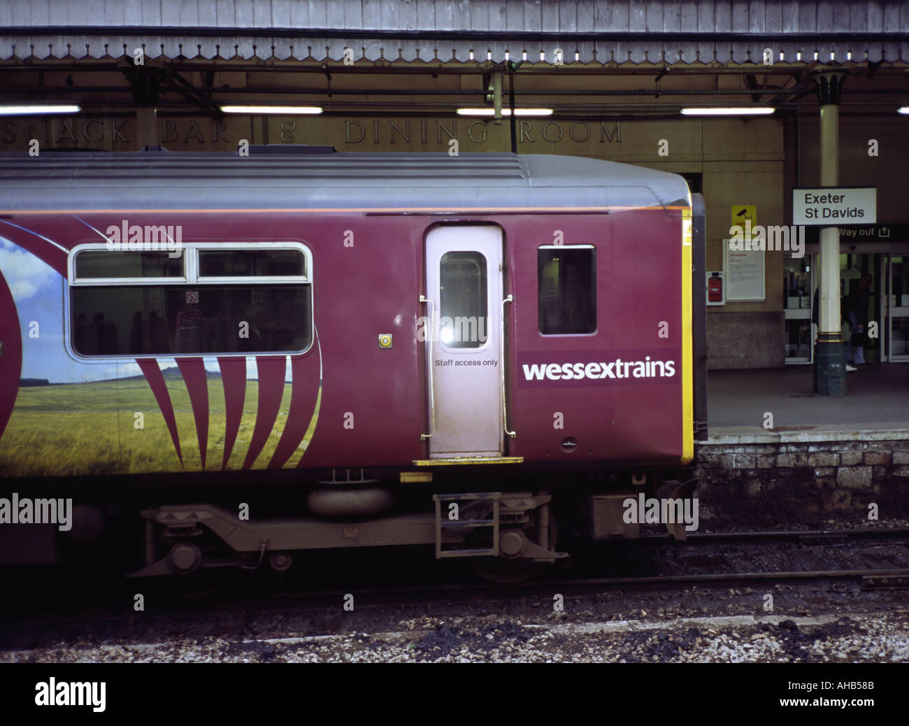 local train Exeter Station Stock Photo Alamy
