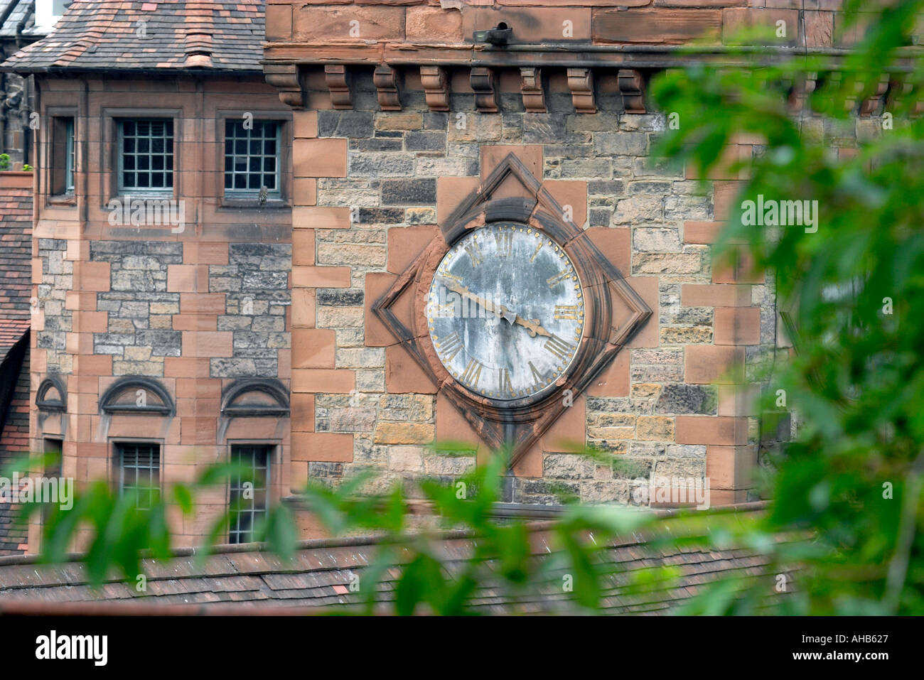 Clock tower Dean Village, Edinburgh, Scotland. Stock Photo