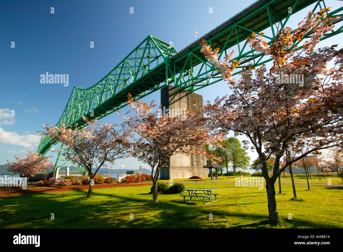 Astoria Bridge and Highway 101 over the Columbia River from the ...