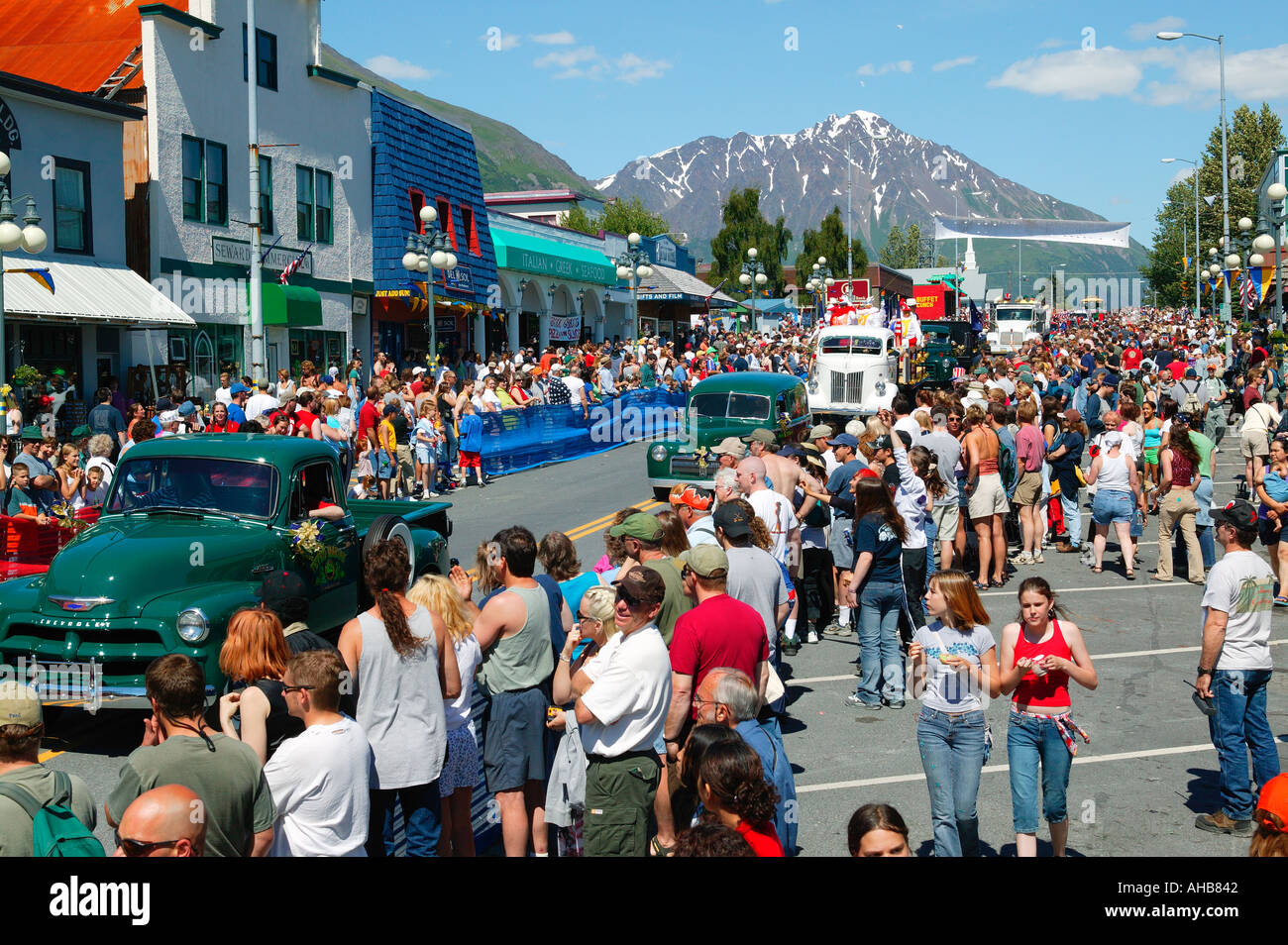 Parade downtown on the 4th of July Seward Alaska Stock Photo 1161281