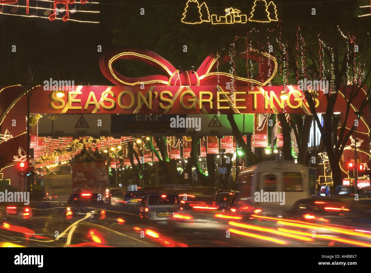 Christmas Decorations On Orchard Road Singapore December 2005 Stock Photo Alamy