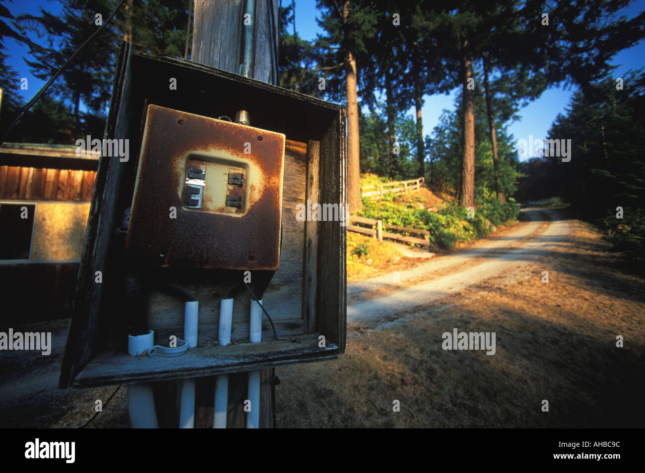 switch on telegraph pole Canada Stock Photo - Alamy