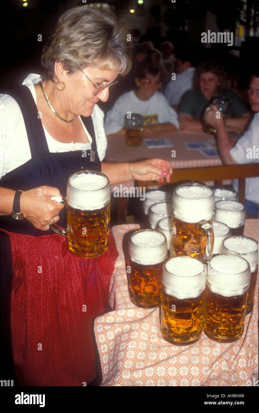 Germany Bavaria Bavarian Beer Hall Munich Hofbrauhaus Waitress