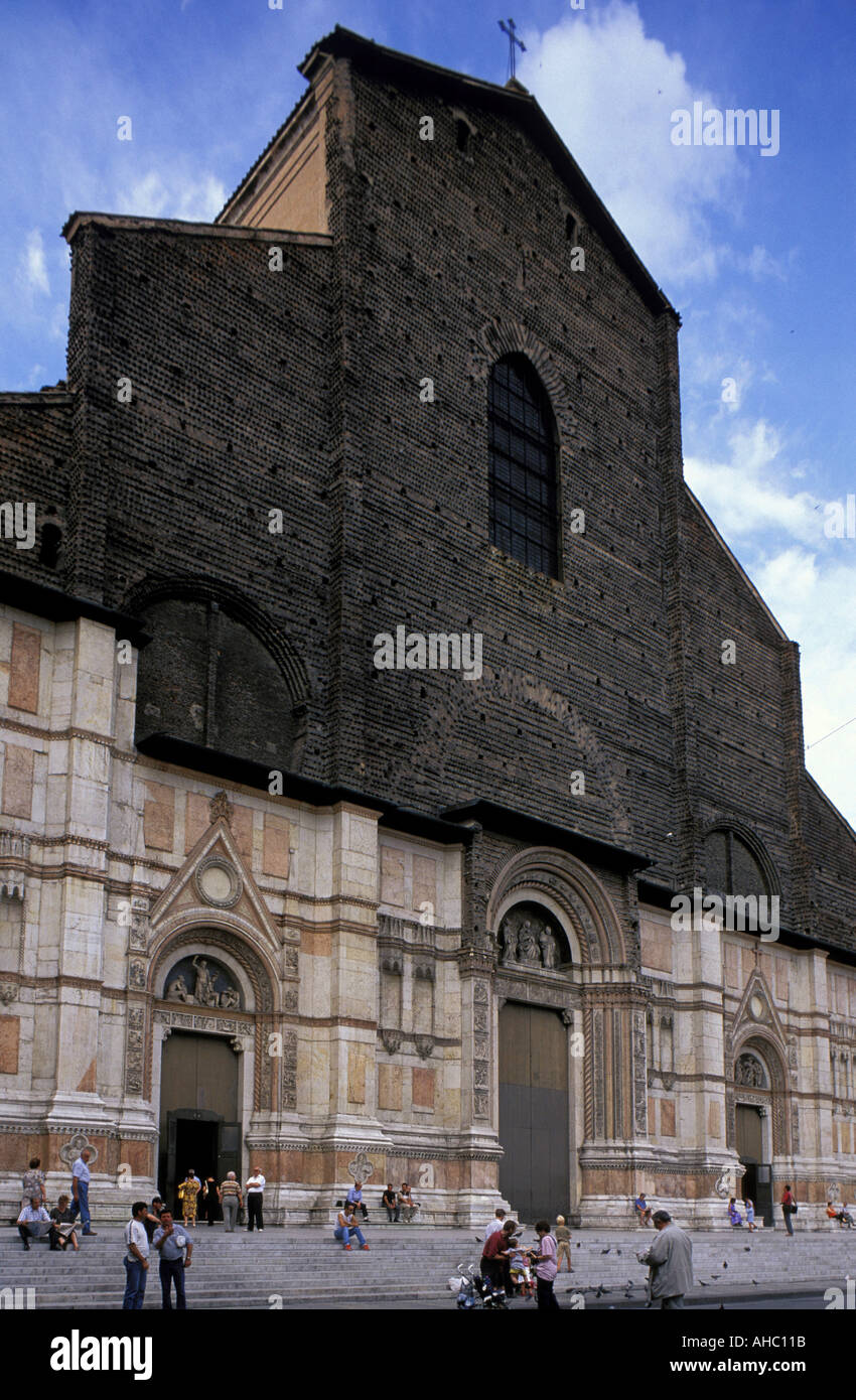 San Petronio cathedral Bologna Emilia Romagna Italy Stock Photo Alamy